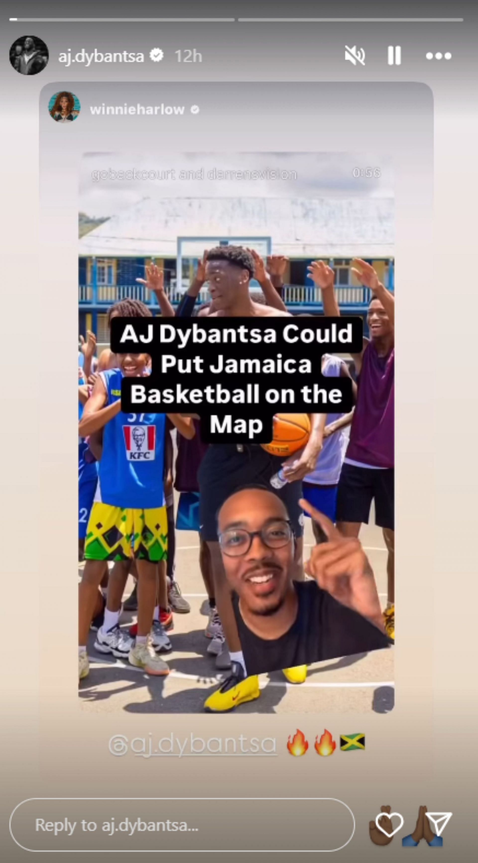 BYU signee AJ Dybantsa shares reaction upon being commended for "deepening his ties to his motherland" (Image: IG/aj.dybantsa)
